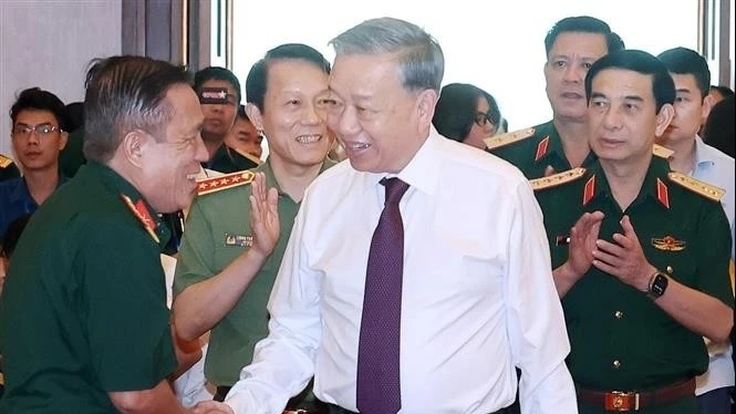 Party General Secretary To Lam meets with veterans engaging in Ho Chi Minh Campaign 50 years ago