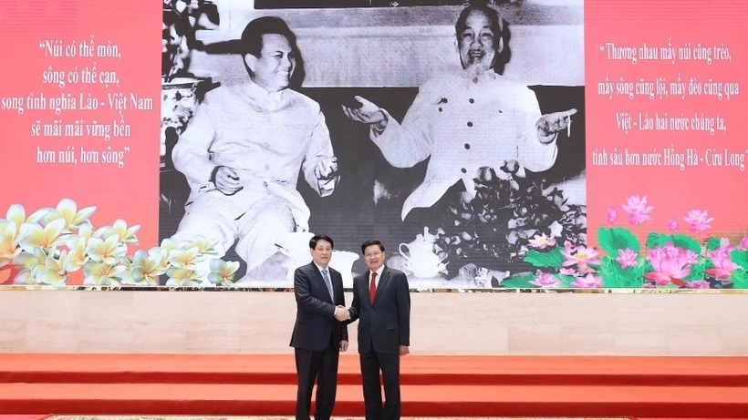 President Luong Cuong attends Vietnam - Laos friendship exchange programme