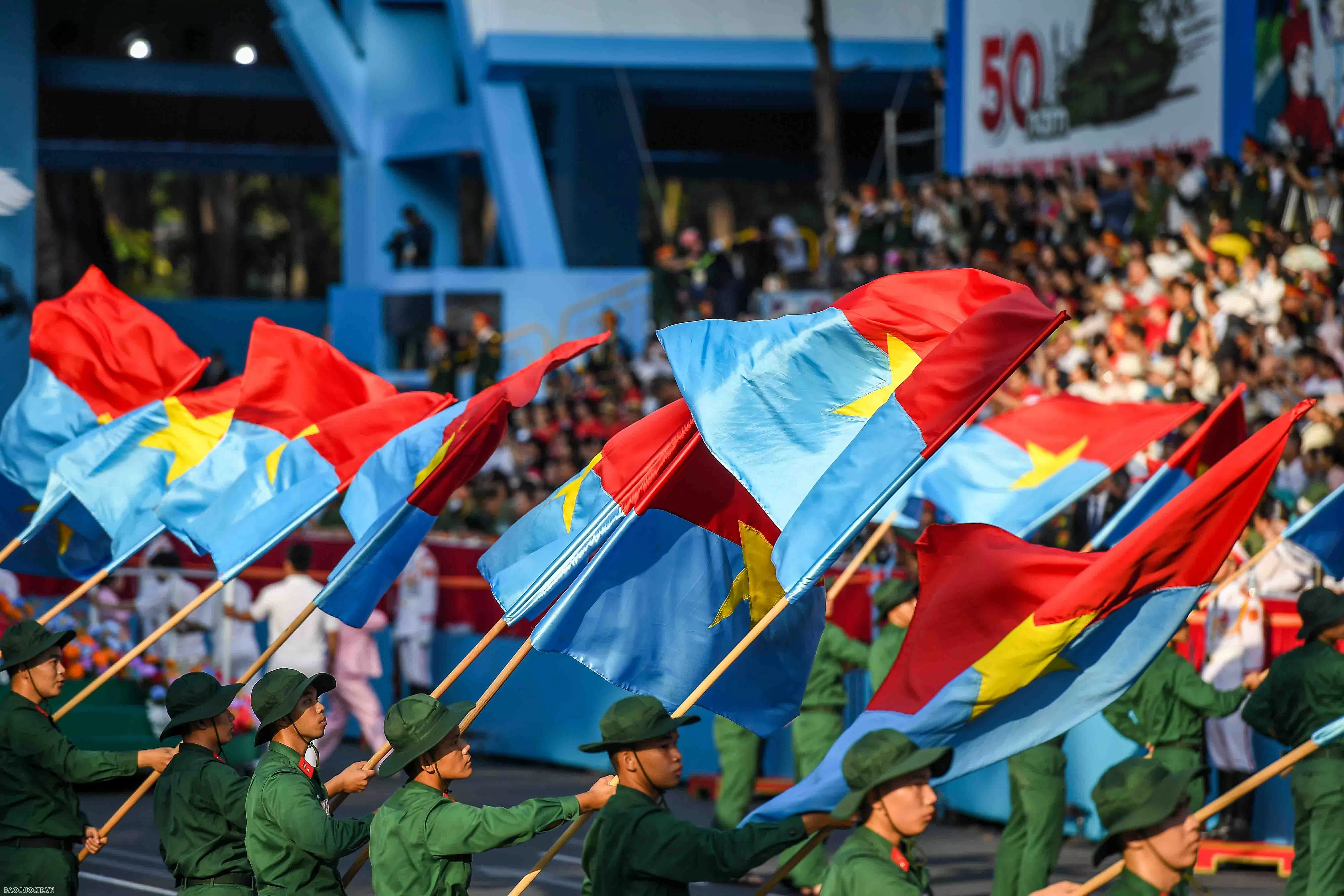 Full-dress rehearsal for grand parade marking 50th reunification anniversary held in Ho Chi Minh City
