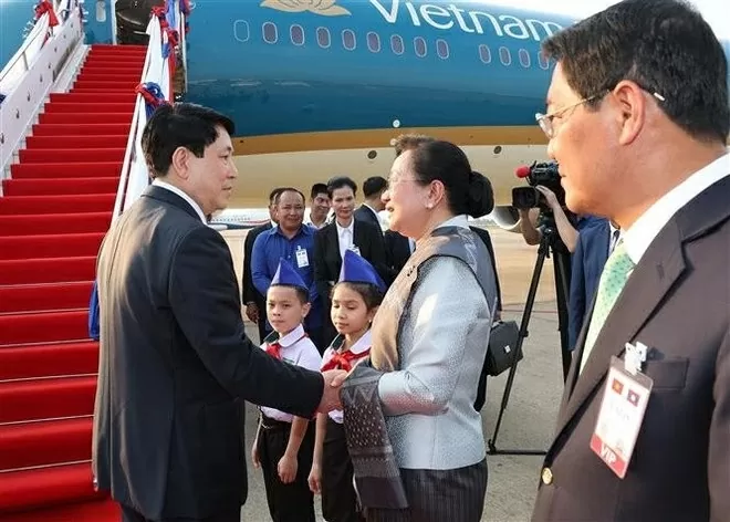President Luong Cuong concludes state visit to Laos