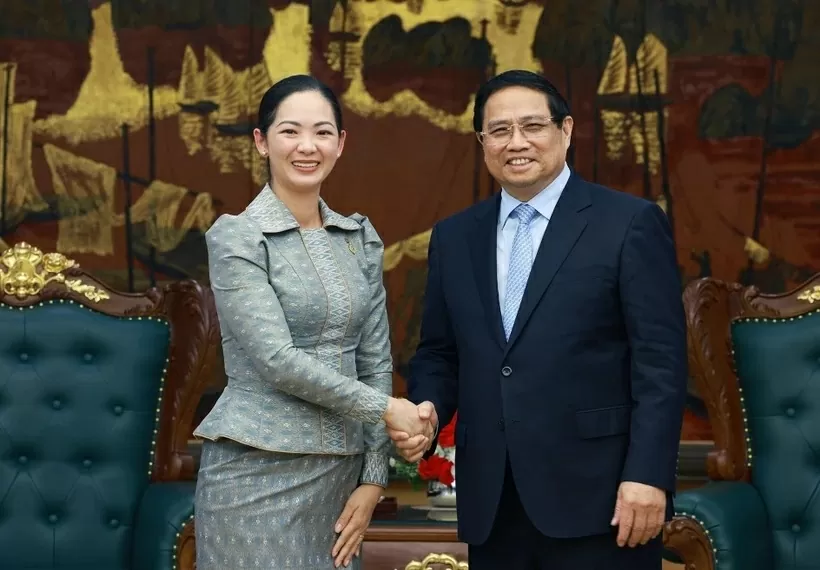 PM Pham Minh Chinh welcomes Cambodian Minister of Commerce Cham Nimul