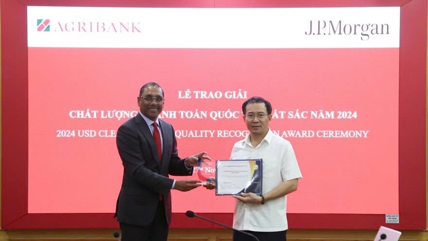 Agribank honoured with “2024 Outstanding International Payment Quality” Award from JPMorgan