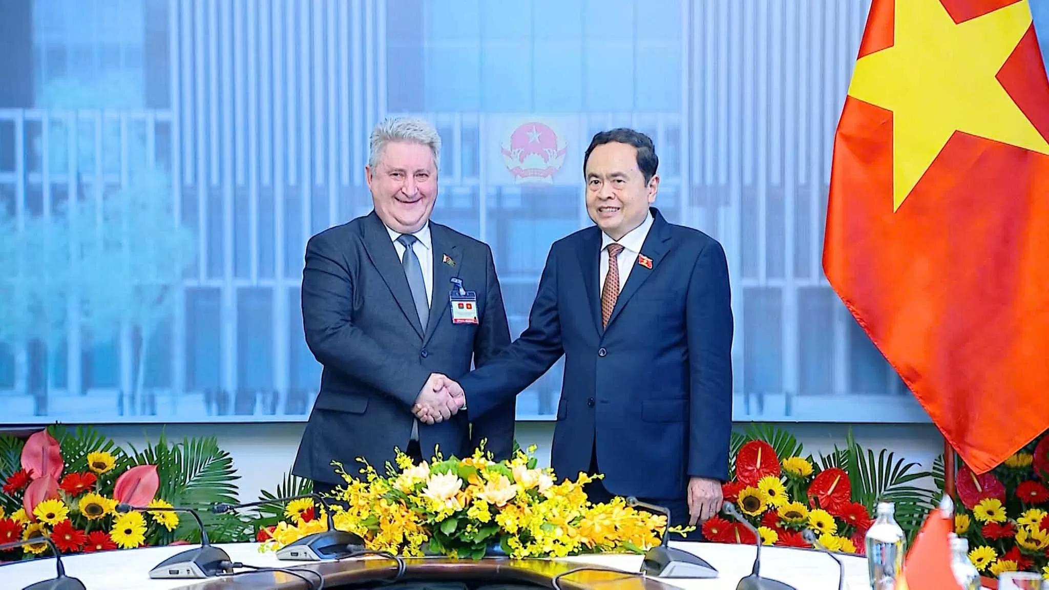 NA Chairman Tran Thanh Man receives Belarusian legislator in Ho Chi Minh City