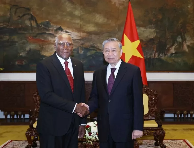 Party General Secretary To Lam meets with Cuban Vice President Salvador Valdes Mesa in Ho Chi Minh City