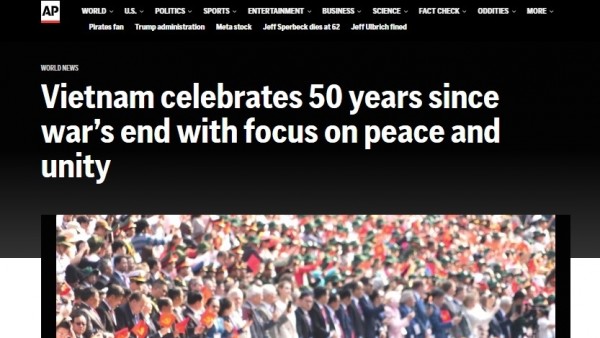 International media highlights Vietnam’s message of peace on 50th reunification anniversary