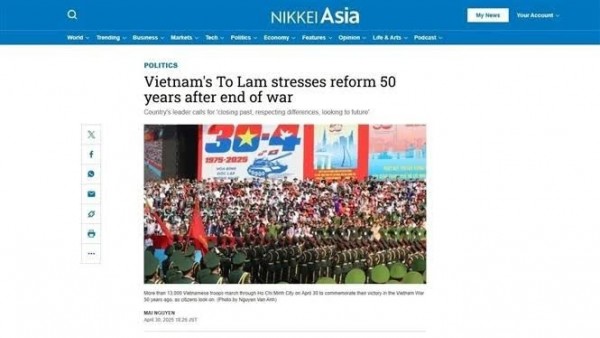 Nikkei Asia highlights Vietnamese people’s pride at reunification celebration