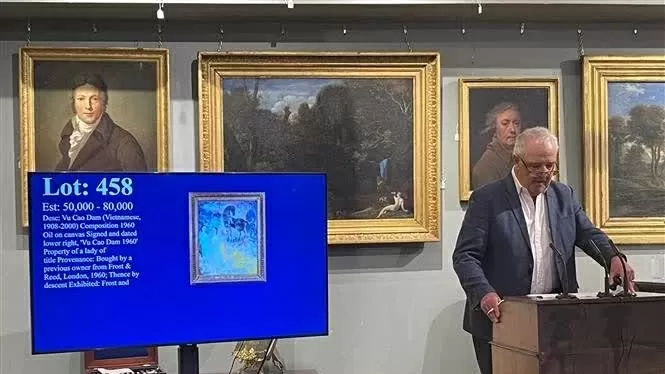 Vietnamese artist Vu Cao Dam's painting sold at 60,000 USD in London auction
