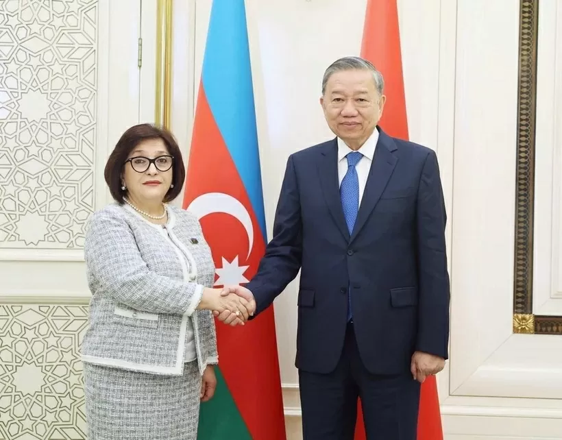 Party General Secretary To Lam meets with Speaker of Azerbaijani National Assembly