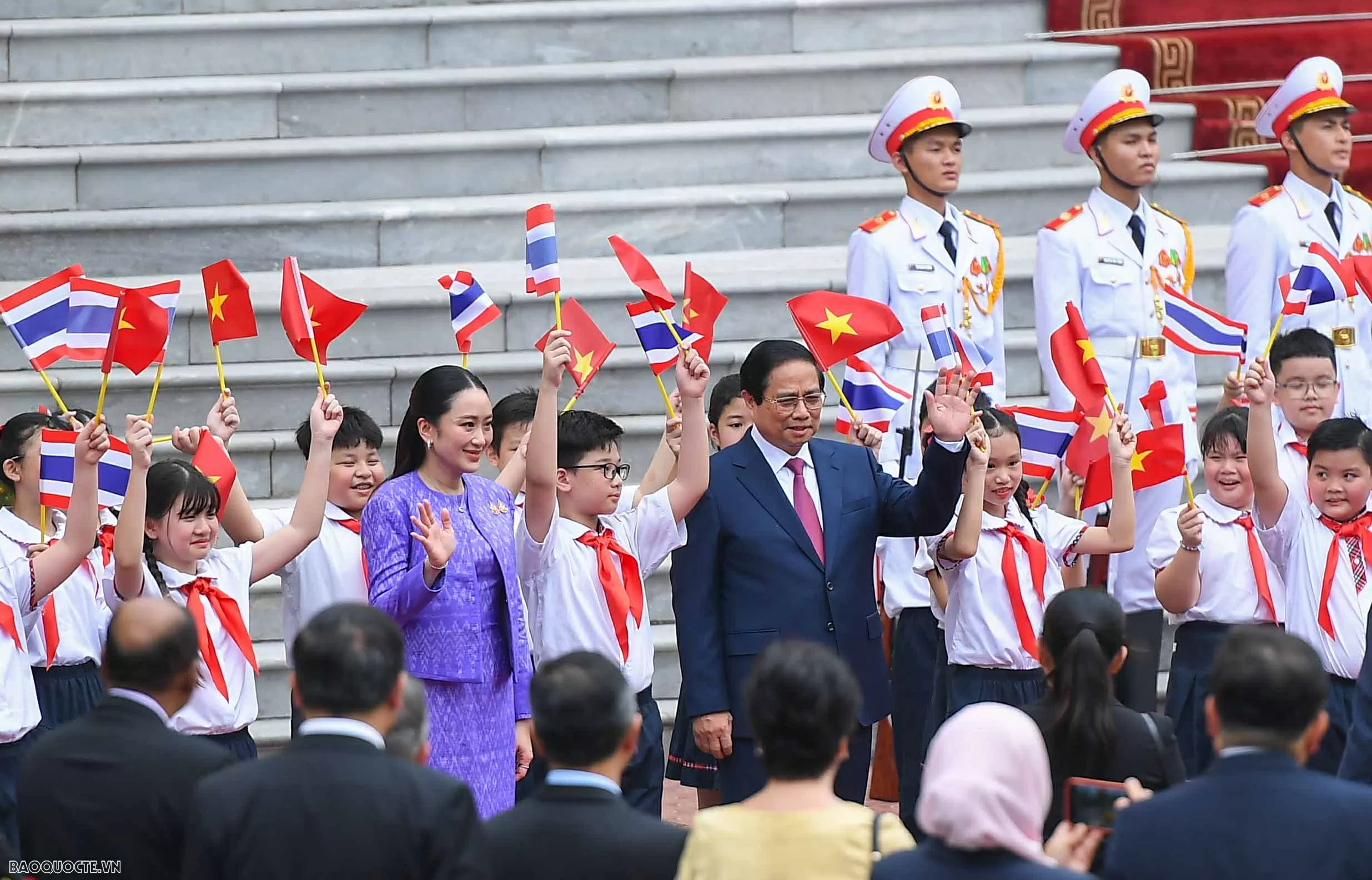 Welcome ceremony held for Thai Prime Minister Paetongtarn Shinawatra in Hanoi Welcome ceremony held for Thai Prime Minister Paetongtarn Shinawatra in Hanoi