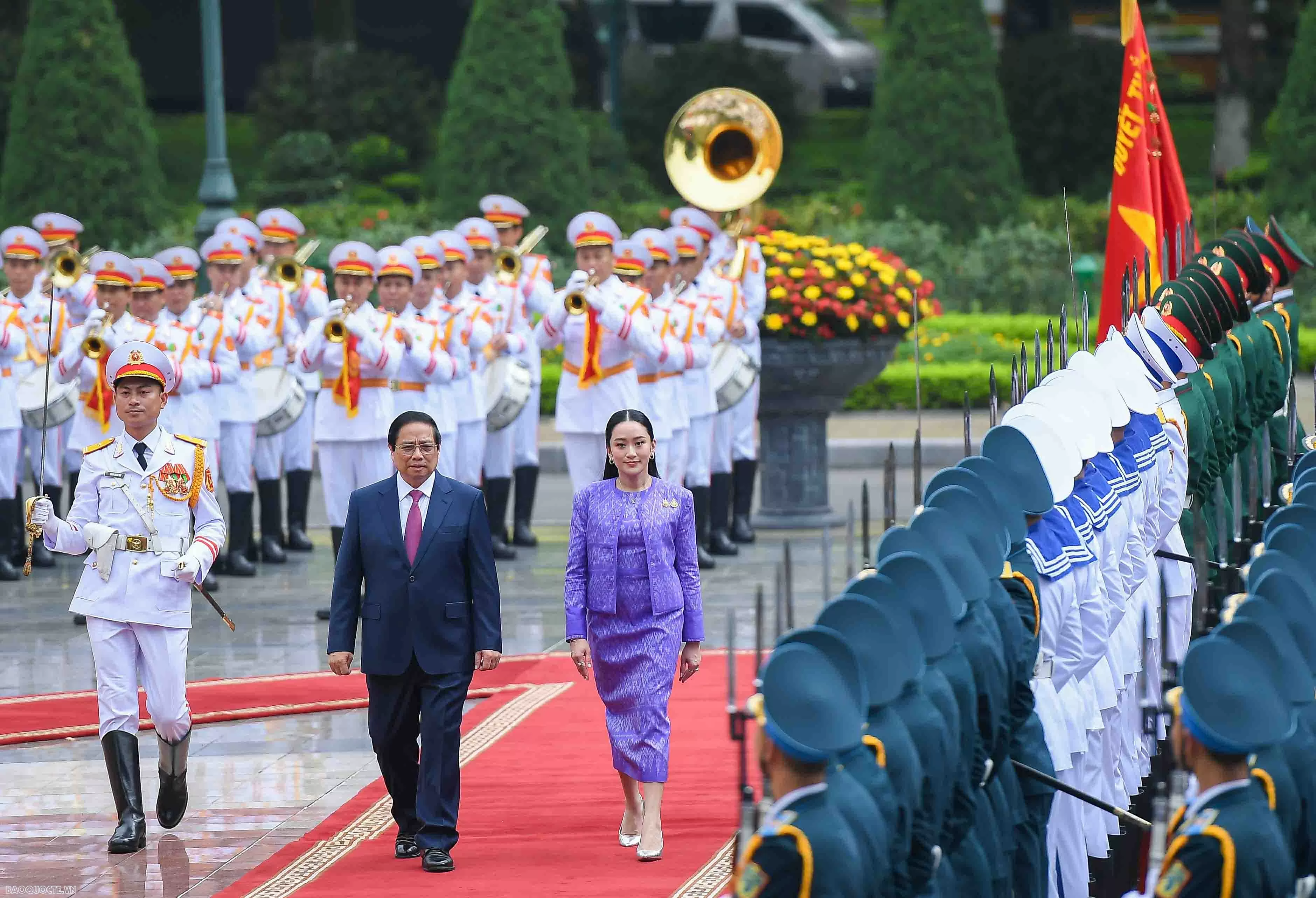 Prime Minister Pham Minh Chinh chairs welcome ceremony for Thai PM Prime Minister Pham Minh Chinh chairs welcome ceremony for Thai PM