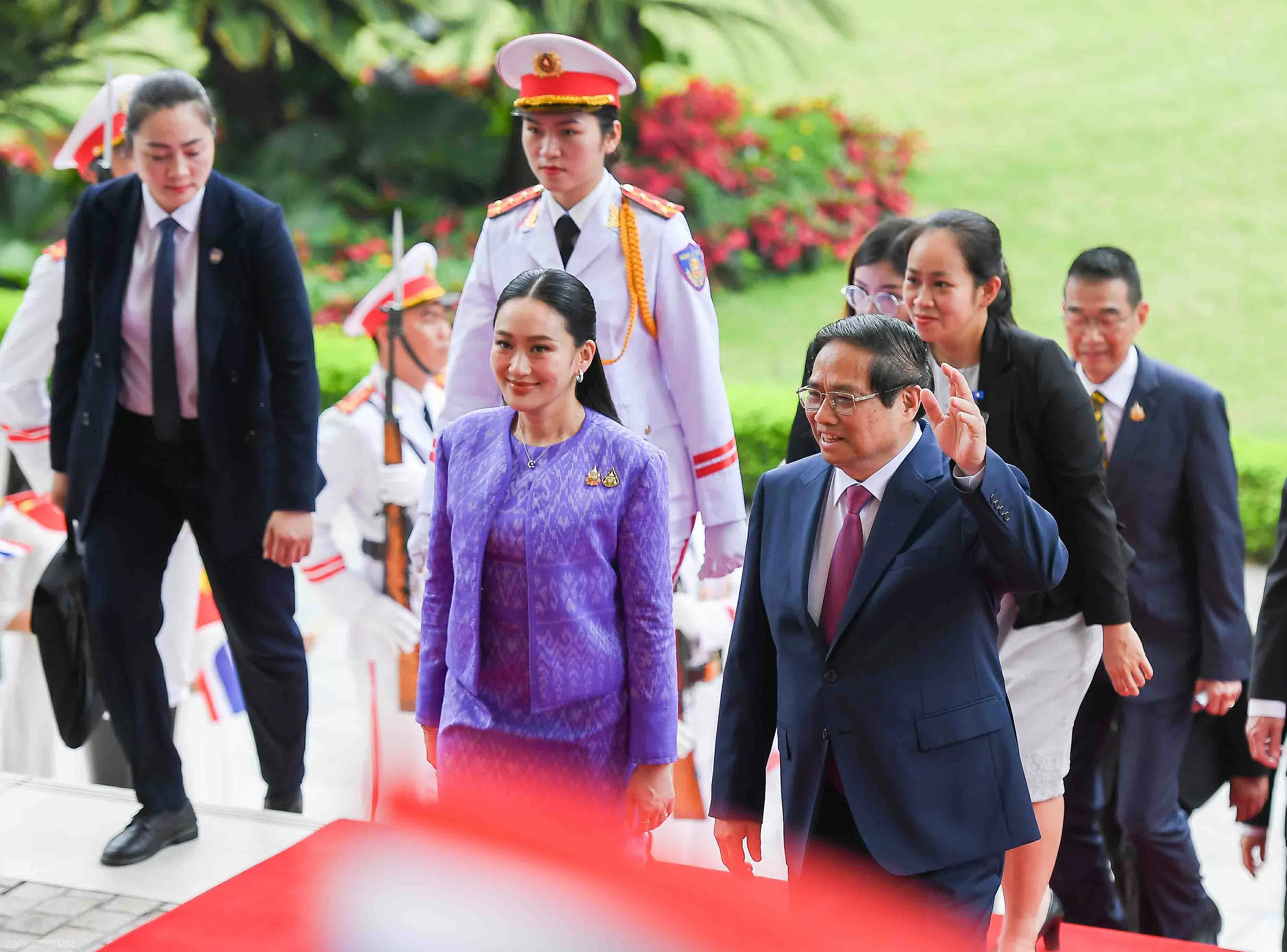 Welcome ceremony held for Thai Prime Minister Paetongtarn Shinawatra Welcome ceremony held for Thai Prime Minister Paetongtarn Shinawatra