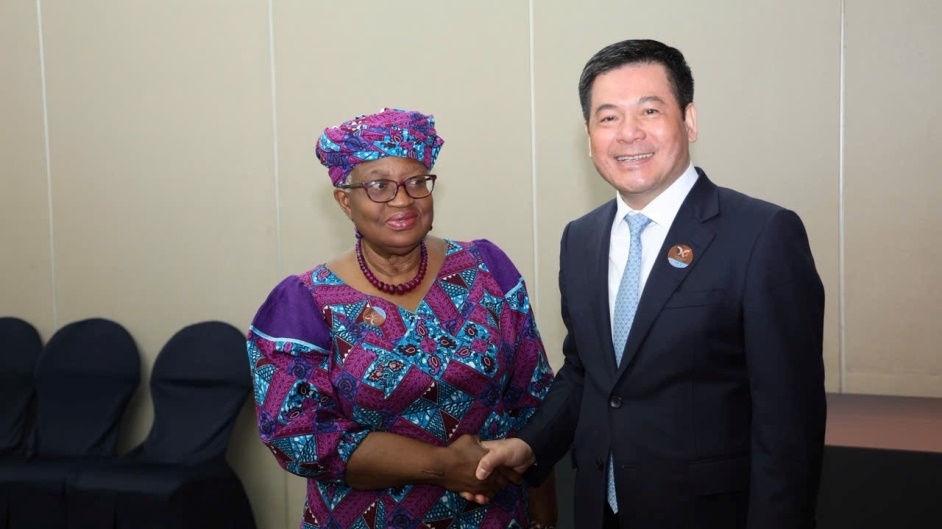 Minister Nguyen Hong Dien, WTO  Director-General Okonjo-Iweala hold meeting on global trade