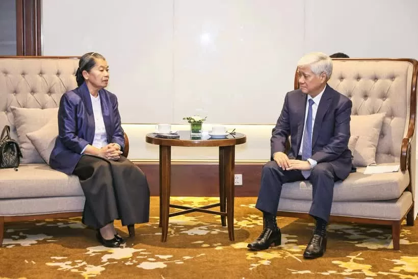 Front leader receives Cambodian People's Party delegation