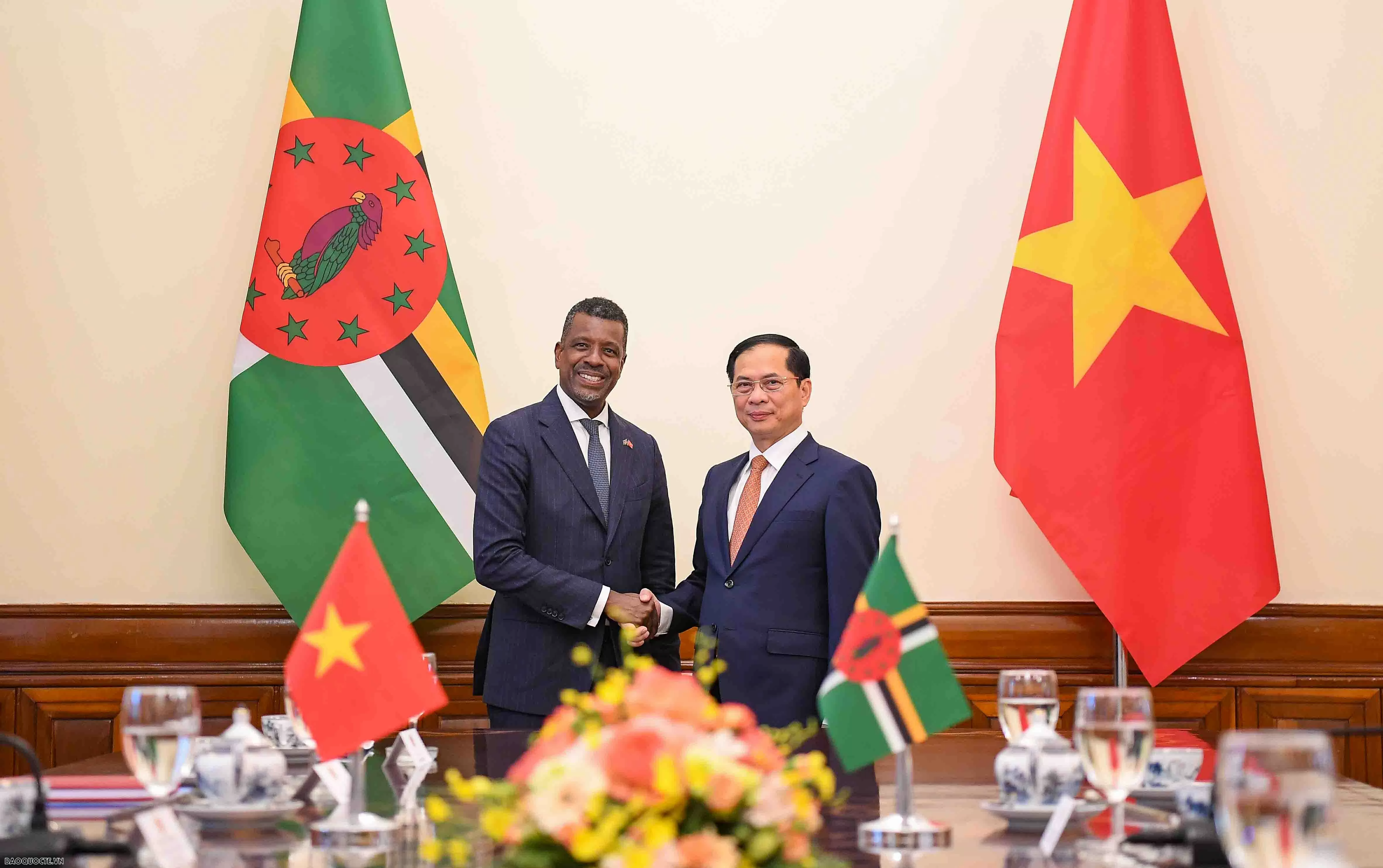 Deputy PM, FM Bui Thanh Son holds talks with Dominican Foreign Minister Vince Henderson in Hanoi