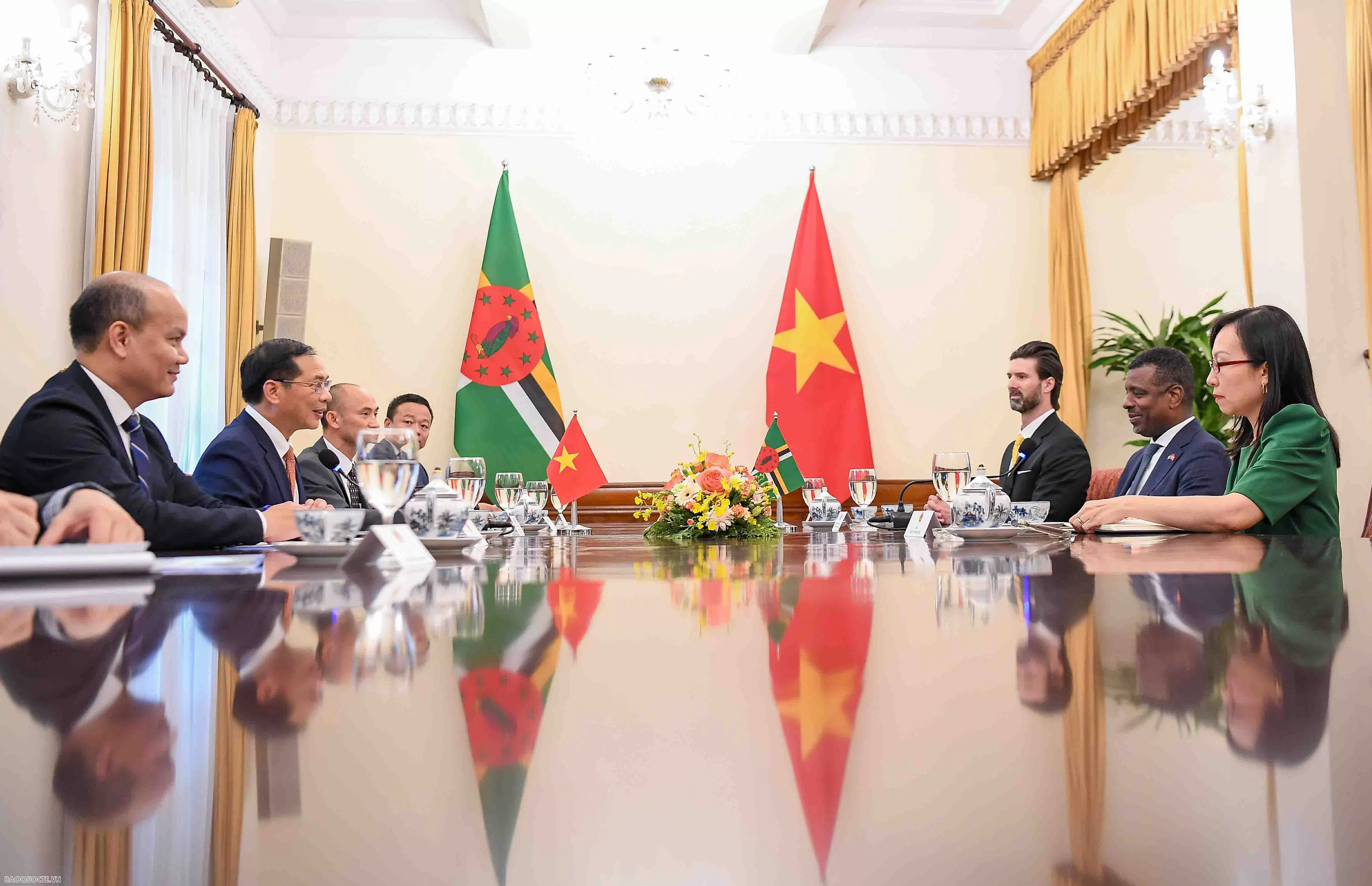 Deputy PM, FM Bui Thanh Son holds talks with Dominican Foreign Minister Vince Henderson in Hanoi