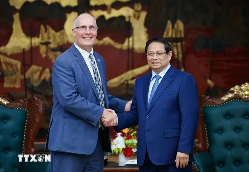 PM Pham Minh Chinh receives a bipartisan delegation of the US House of Representatives in Hanoi PM Pham Minh Chinh receives a bipartisan delegation of the US House of Representatives in Hanoi