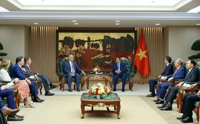 PM Pham Minh Chinh receives a bipartisan delegation of the US House of Representatives in Hanoi