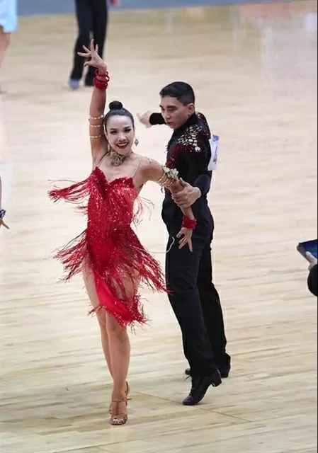 Vietnam claims first World Master Games gold through Pham Trung Hoa and Nguyen My Trang. (Photo: VNS) Vietnam claims first World Master Games gold through Pham Trung Hoa and Nguyen My Trang. (Photo: VNS)