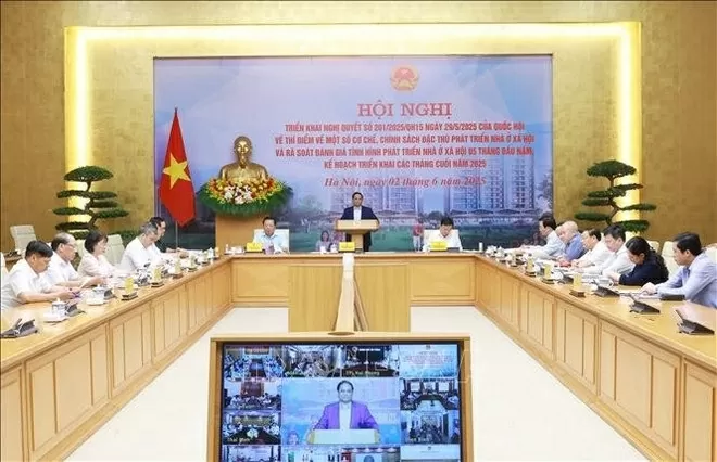 PM Pham Minh Chinh chairs meeting to review progress on implementing social housing policies PM Pham Minh Chinh chairs meeting to review progress on implementing social housing policies