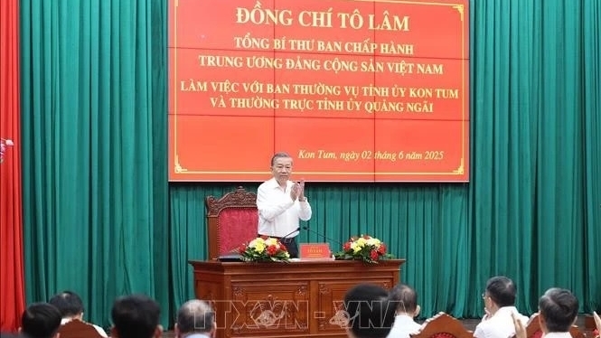 General Secretary To Lam affirms full support for new Quang Ngai to make development breakthrough