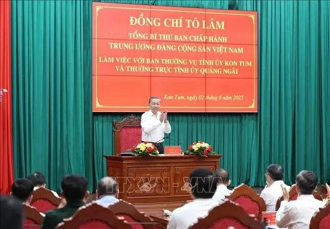 General Secretary To Lam affirms full support for new Quang Ngai to make development breakthrough General Secretary To Lam affirms full support for new Quang Ngai to make development breakthrough