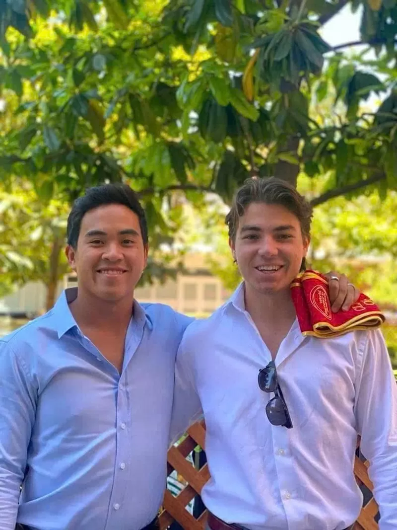 Trung Tran and Kostas Nikolakopulos, his partners of the Salus Health project Trung Tran and Kostas Nikolakopulos, his partners of the Salus Health project