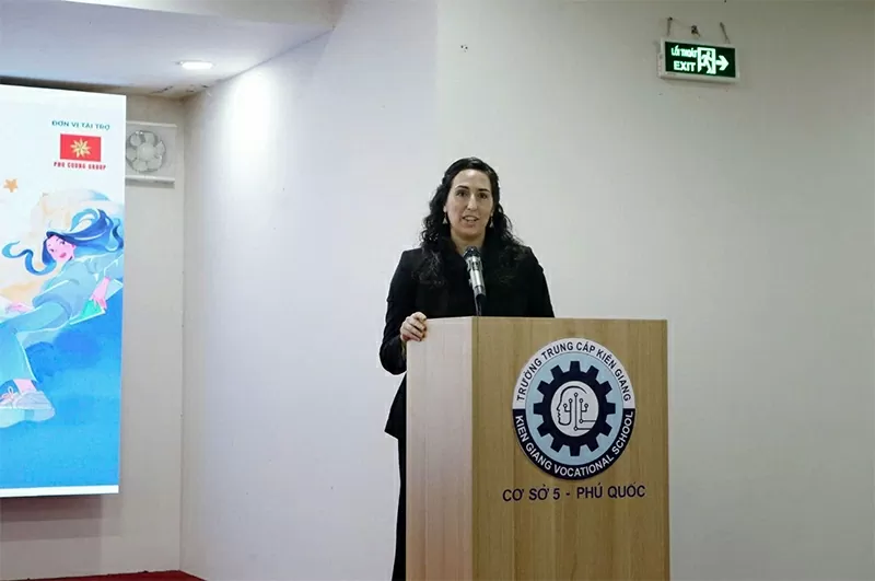 A Khan Academy representative speaks at the 2025 Math Open Day. A Khan Academy representative speaks at the 2025 Math Open Day.