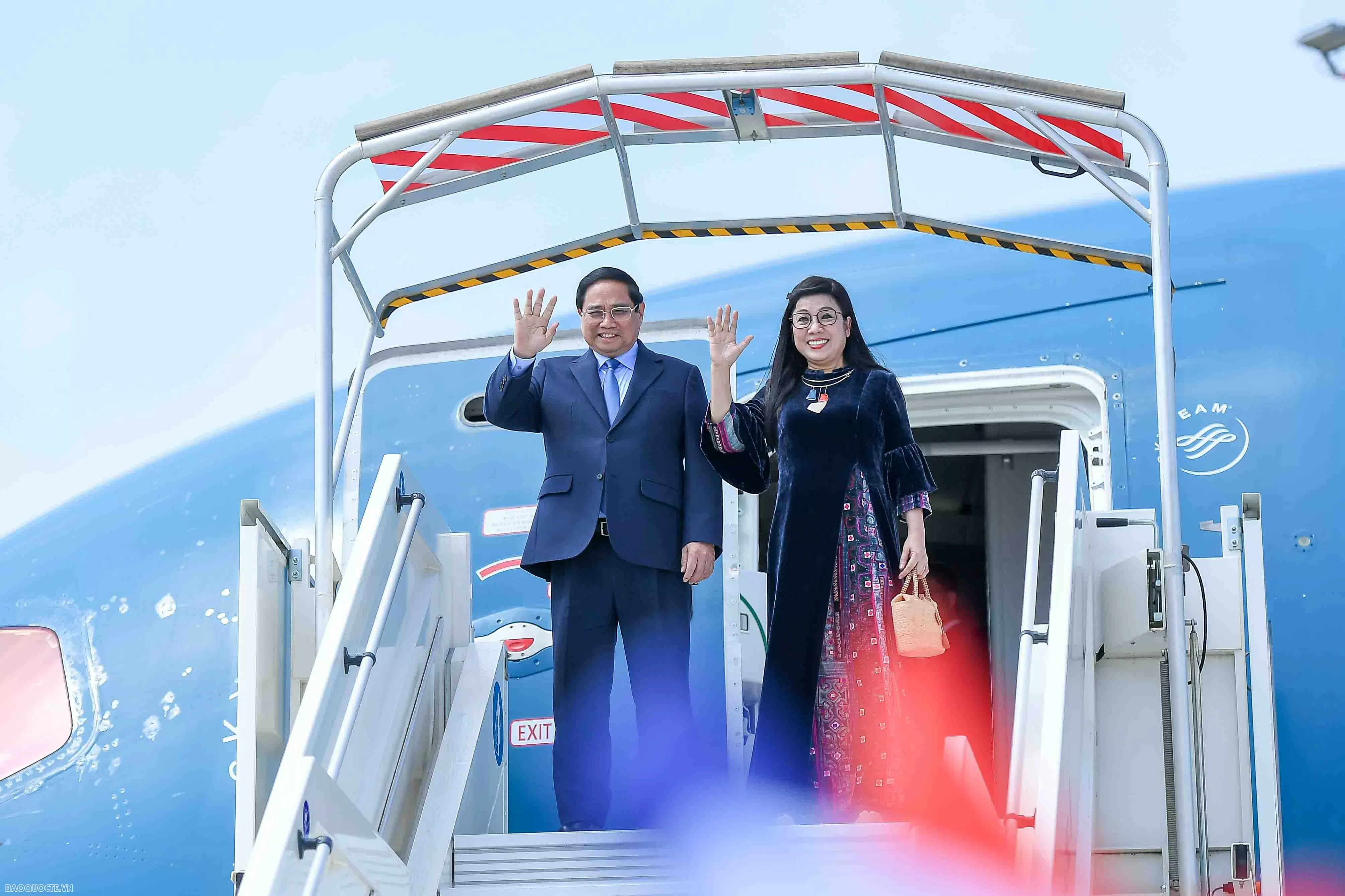Thủ tướng Phạm Minh Chính và Phu nhân đến Nice, bắt đầu chuyến công tác tại Pháp