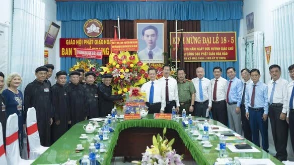 An Giang leaders extend congratulations to Hoa Hao Buddhism on 86th founding anniversary