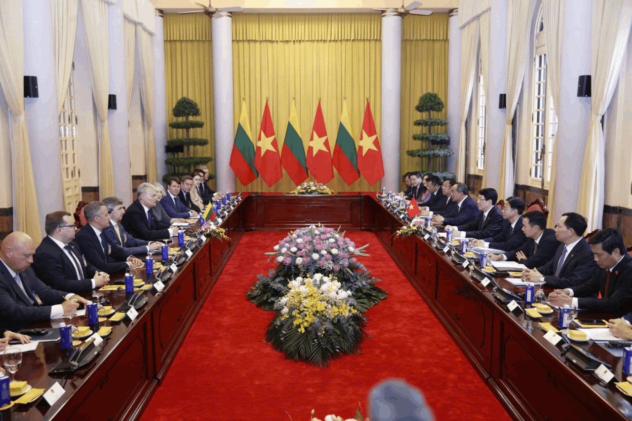 President Luong Cuong and Lithuanian President Gitanas Nauseda hold talks in Hanoi