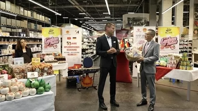 Vietnamese Goods Day promotes Bac Giang lychees in Germany, expanding the presence of Vietnamese products