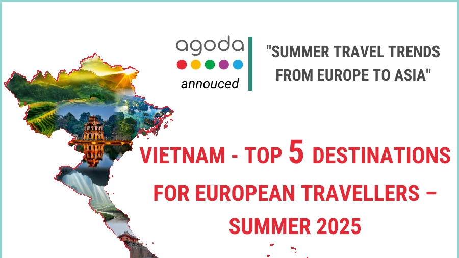 Vietnam ranks among the top 5 summer destinations for European travellers in 2025