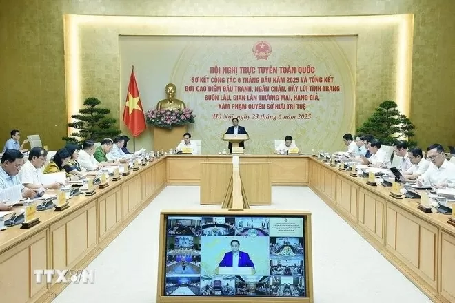 Prime Minister Pham Minh Chinh chairs national teleconference on fight against counterfeit goods