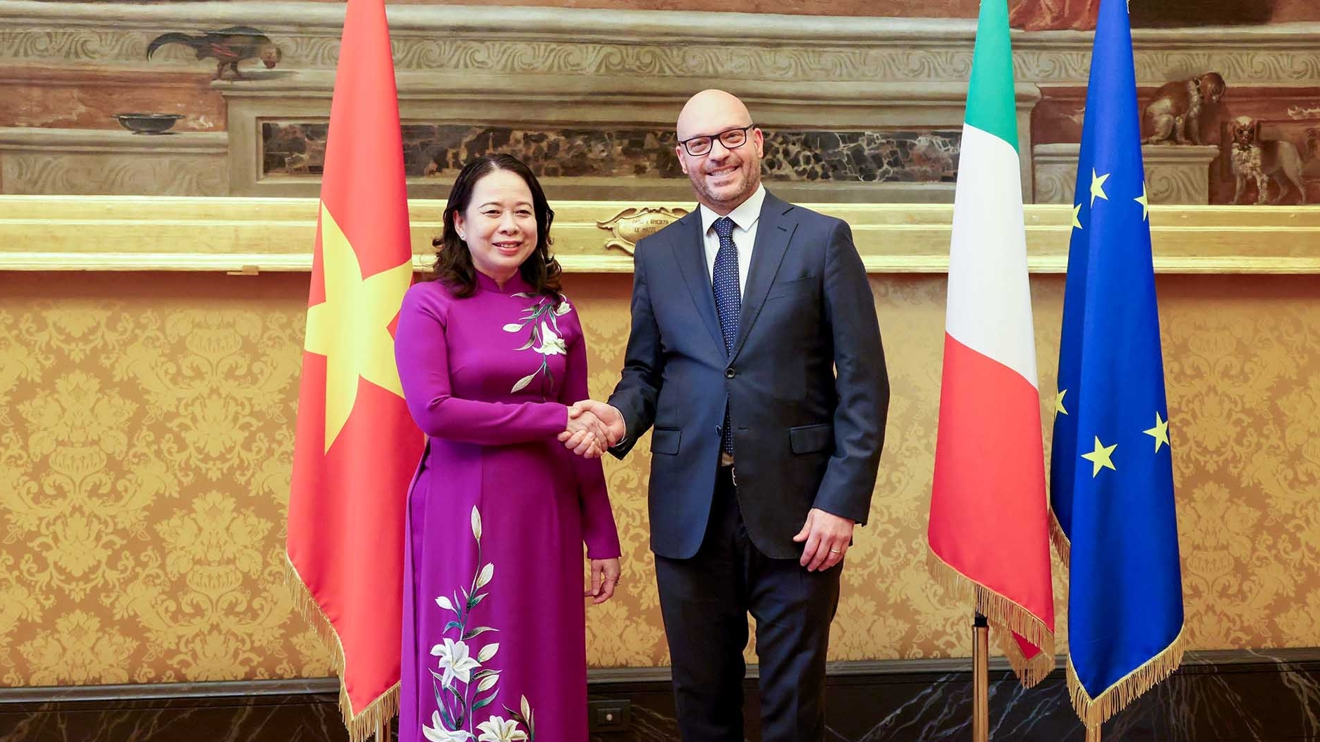 Vice President Vo Thi Anh Xuan pays a working visit to Italy to seek stronger bilateral ties