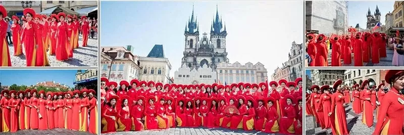 Promoting the Áo Dài - Mrs. Áo Dài Pageant 2018 in Prague, Czech Republic.