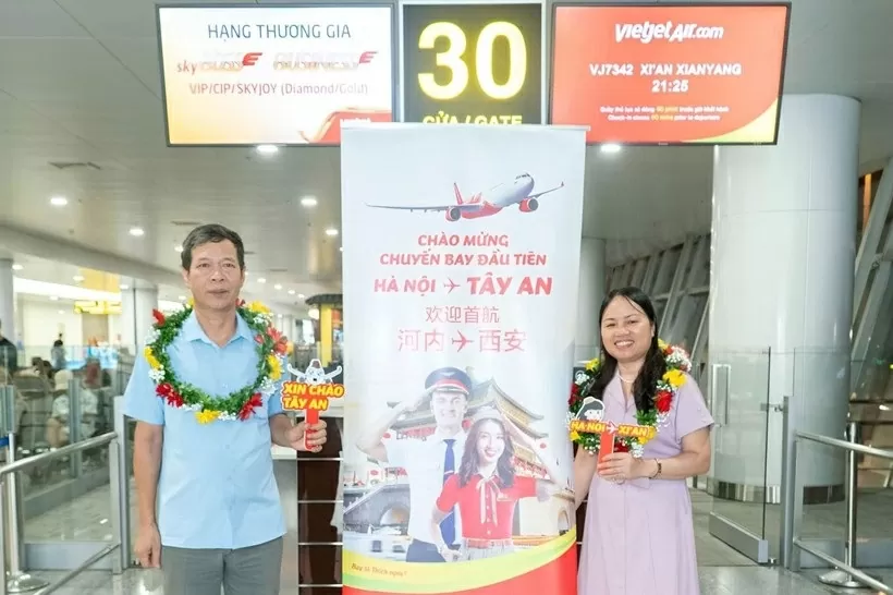 Vietjet inaugurated a new air route linking Hanoi and China’s Xi’an