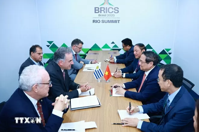 Prime Minister Pham Minh Chinh, President of Uruguay hold a meeting in Rio de Janeiro