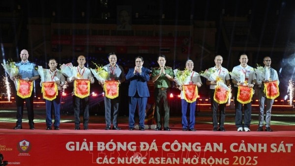 ASEAN Police Football Open 2025 kicks off at Hang Day Stadium in Hanoi