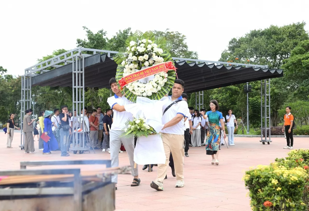 Vietnam Summer Camp 2025: A moment of silent reverence on the sacred ground of Quang Tri