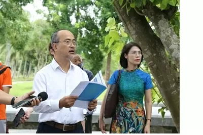 Vietnam Summer Camp 2025: A moment of silent reverence on the sacred ground of Quang Tri