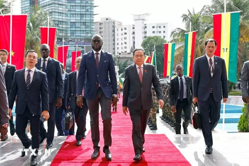 Senegal holds welcome ceremony for NA Chairman Tran Thanh Man
