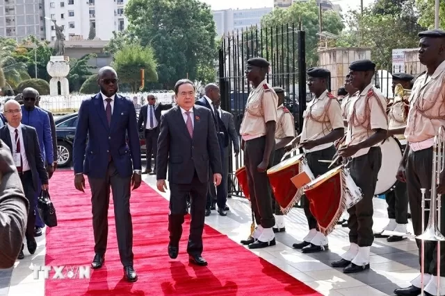 Senegal holds welcome ceremony for NA Chairman Tran Thanh Man