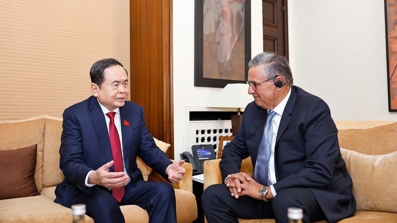 Moroccan Prime Minister Aziz Akhannouch welcomes NA Chairman Tran Thanh Man in Rabat