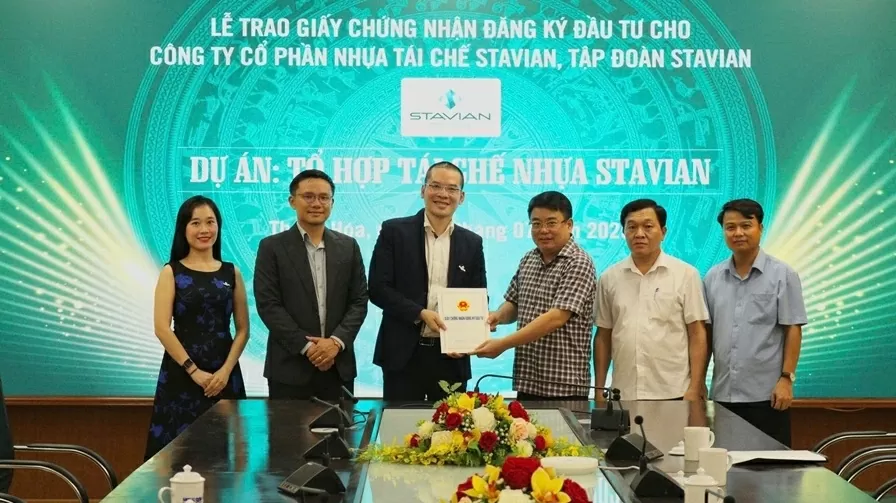 Stavian recycling complex has officially received investment registration certificate