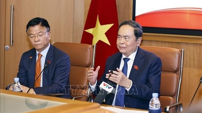 NA Chairman Tran Thanh Man attends policy dialogue on promoting Vietnam–Morocco cooperation