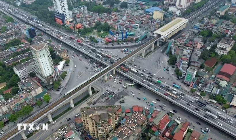 Hanoi is accelerating the construction of its urban railway projects. (Photo: VNA)