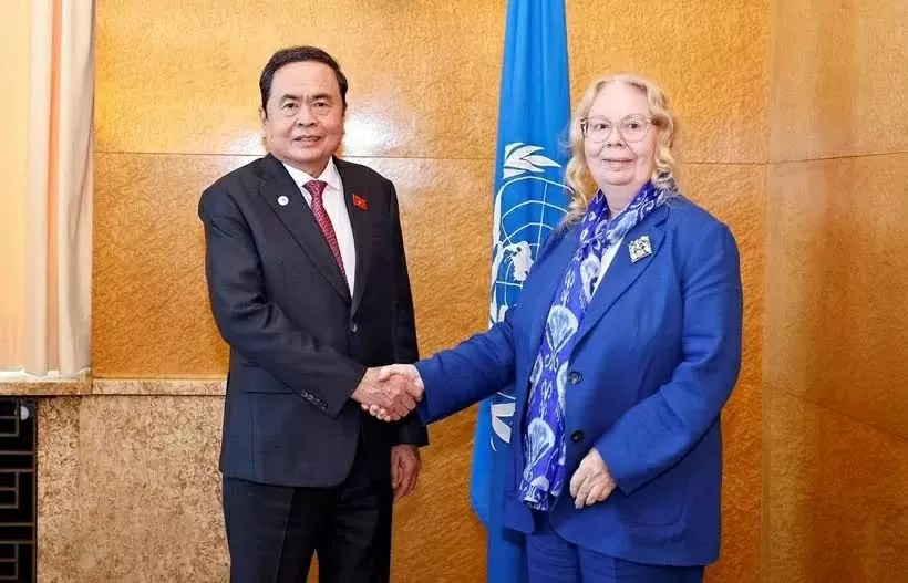 National Assembly Chairman Tran Thanh Man meets with Director General of the United Nations Office in Geneva