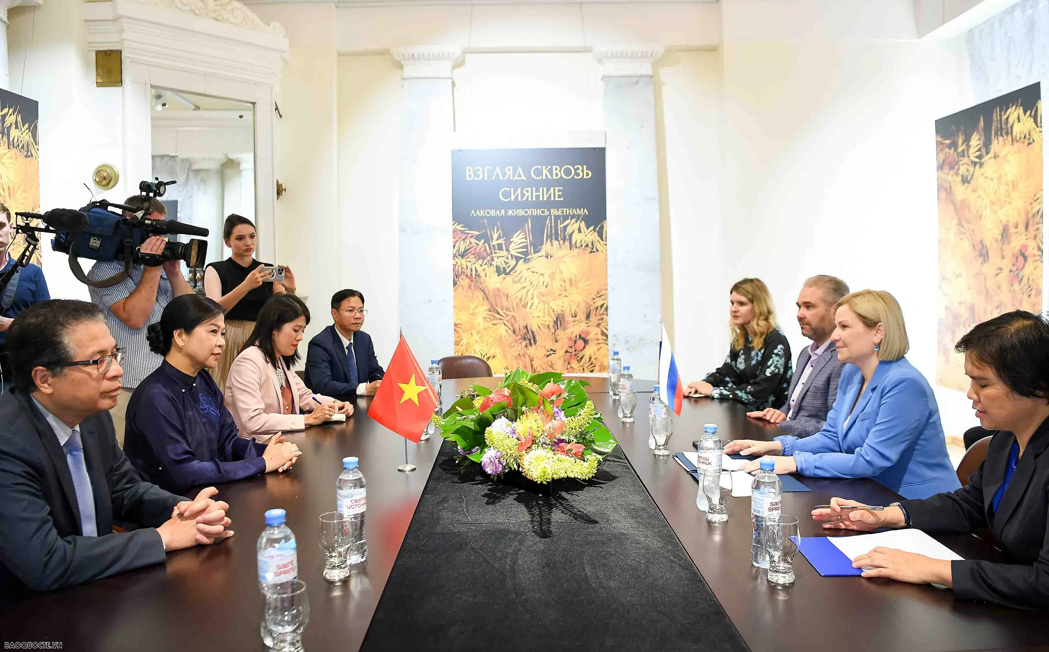 Vietnamese Ao Dai Displayed in the Heart of Russia