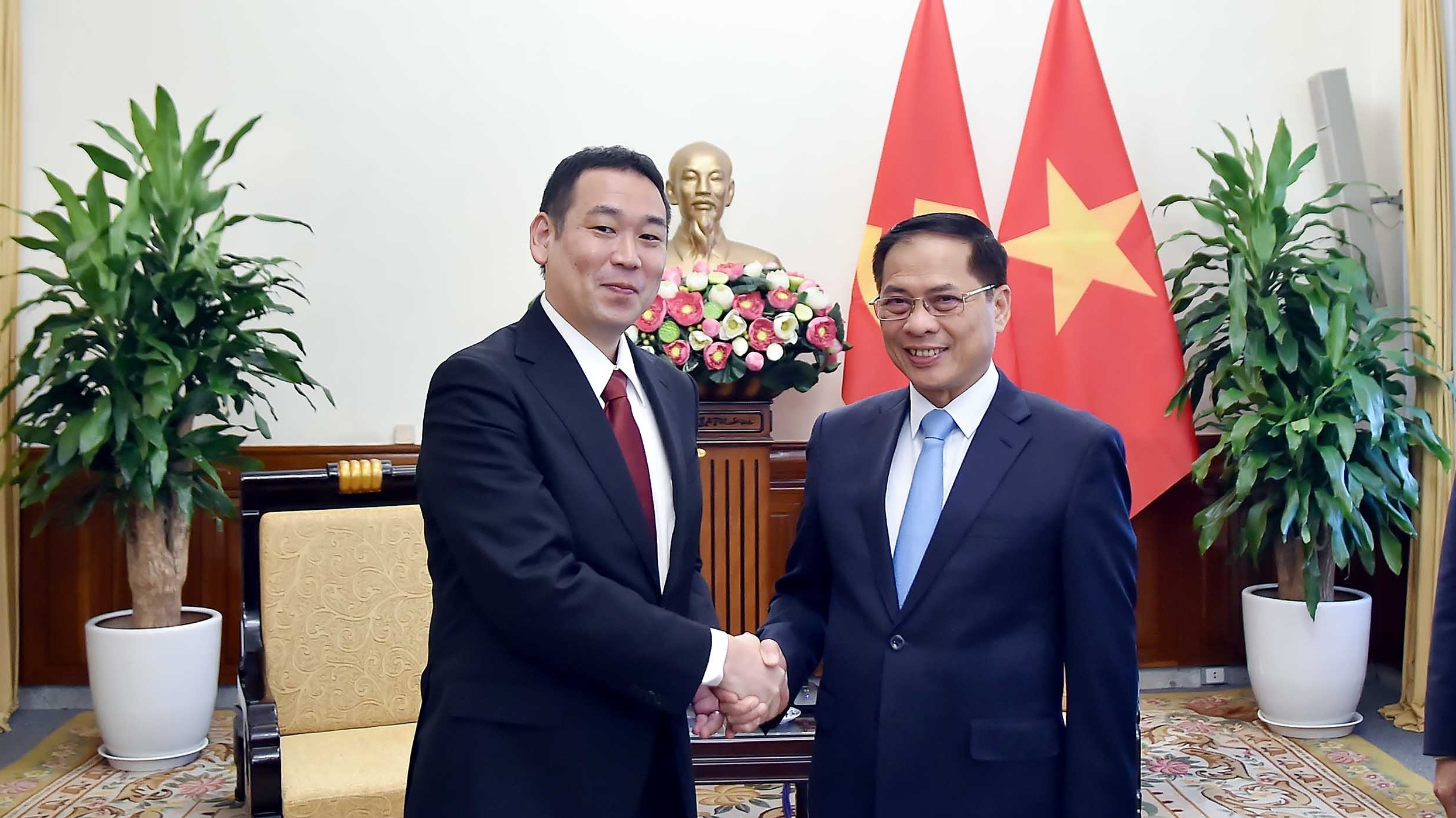 Deputy PM, FM Bui Thanh Son receives Japanese party official