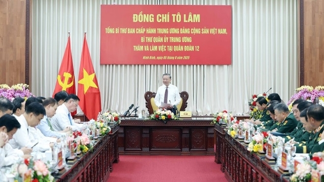 Party General Secretary To Lam calls on Army Corps 12 to turn itself into military’s “steel fist” force